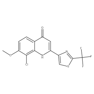 8-Chloro-2-(2-(trifluoromethyl)thiazol-4-yl)-7-methoxyquinolin-4-ol Structure