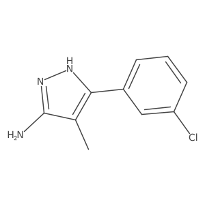 3-(3-Chlorophenyl)-4-methyl-1H-pyrazol-5-amine结构式