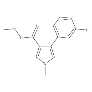 Ethyl 4-(3-chlorophenyl)-1-methyl-1H-pyrrole-3-carboxylate Structure