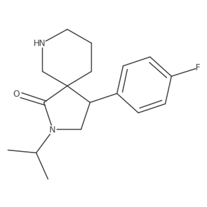4-(4-Fluorophenyl)-2-isopropyl-2,7-diazaspiro[4.5]decan-1-one Structure