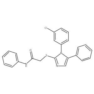 2-((1-(3-chlorophenyl)-5-phenyl-1H-imidazol-2-yl)thio)-N-phenylacetamide结构式