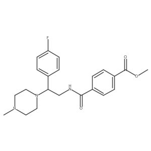 Methyl 4-((2-(4-fluorophenyl)-2-(4-methylpiperazin-1-yl)ethyl)carbamoyl)benzoate Structure