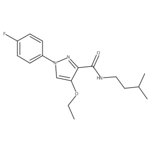 4-ethoxy-1-(4-fluorophenyl)-N-isopentyl-1H-pyrazole-3-carboxamide Structure