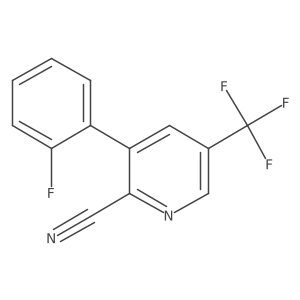 3-(2-Fluorophenyl)-5-(trifluoromethyl)picolinonitrile结构式