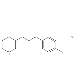 3-{2-[2-(Tert-butyl)-4-methylphenoxy]-ethyl}piperidine hydrochloride Structure