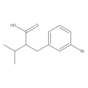 2-(3-Bromobenzyl)-3-methylbutanoic acid结构式