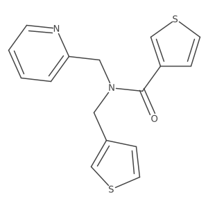 N-(pyridin-2-ylmethyl)-N-(thiophen-3-ylmethyl)thiophene-3-carboxamide结构式