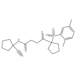 [(1-Cyanocyclopentyl)carbamoyl]methyl 1-(2,5-dimethylbenzenesulfonyl)cyclopentane-1-carboxylate Structure