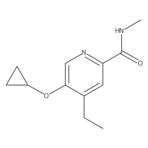 5-Cyclopropoxy-4-ethyl-N-methylpicolinamide结构式