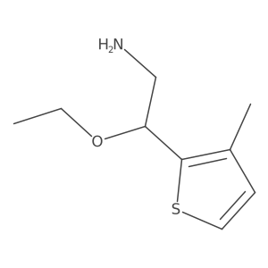 2-Ethoxy-2-(3-methylthiophen-2-yl)ethan-1-amine结构式