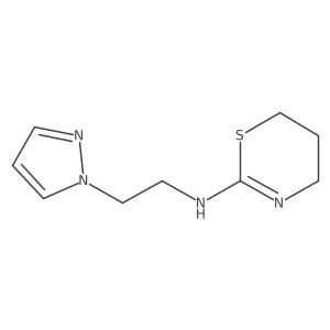 4H-1,3-Thiazin-2-amine, 5,6-dihydro-N-[2-(1H-pyrazol-1-yl)ethyl]-结构式