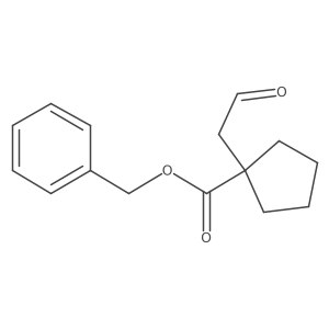 1-(2-Oxo-ethyl)-cyclopentanecarboxylic acid benzyl ester结构式
