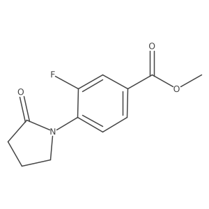 Methyl 3-fluoro-4-(2-oxopyrrolidin-1-YL)benzoate结构式