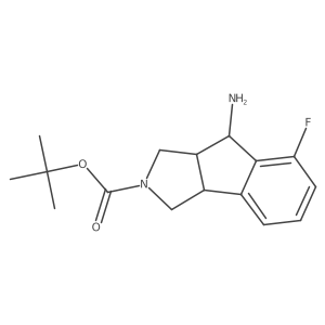 tert-butyl (3aS,8bR)-4-amino-5-fluoro-3,3a,4,8b-tetrahydro-1H-indeno[1,2-c]pyrrole-2-carboxylate结构式