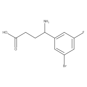 4-Amino-4-(3-bromo-5-fluorophenyl)butanoic acid结构式
