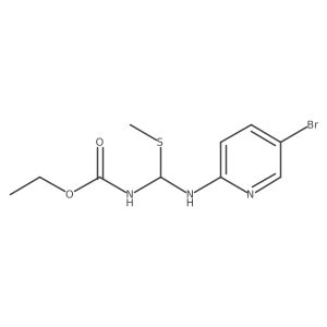 Ethyl (((5-bromopyridin-2-yl)amino)(methylthio)methyl)carbamate Structure