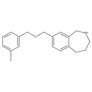 7-(((3-Fluorobenzyl)oxy)methyl)-2,3,4,5-tetrahydrobenzo[f][1,4]oxazepine Structure
