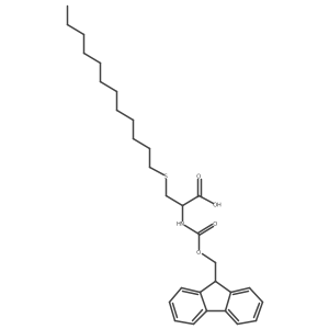 (R)-Fmoc-2-amino-3-dodecylsulfanyl-propionic acid Structure