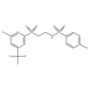 4-Chloro-N-[2-(6-chloro-4-trifluoromethyl-pyridine-2-sulfonyl)-ethyl]-benzenesulfonamide Structure