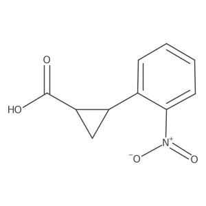 trans-2-(o-Nitrophenyl)cyclopropanecarboxylic acid结构式