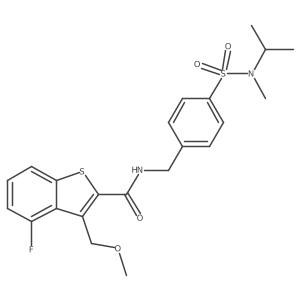 Benzo[b]thiophene-2-carboxamide, 4-fluoro-3-(methoxymethyl)-N-[[4-[[methyl(1-methylethyl)amino]sulfonyl]phenyl]methyl]-结构式