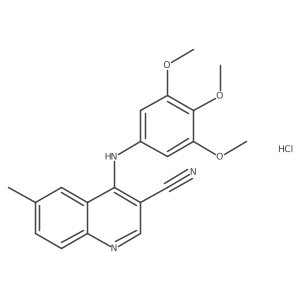 6-Methyl-4-((3,4,5-trimethoxyphenyl)amino)quinoline-3-carbonitrile hydrochloride结构式