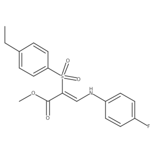 methyl (2Z)-2-[(4-ethylphenyl)sulfonyl]-3-[(4-fluorophenyl)amino]acrylate结构式