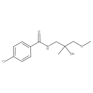 4-chloro-N-(2-hydroxy-3-methoxy-2-methylpropyl)benzamide结构式