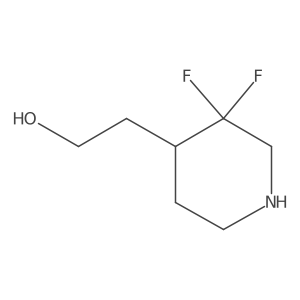 2-(3,3-Difluoropiperidin-4-yl)ethan-1-ol Structure