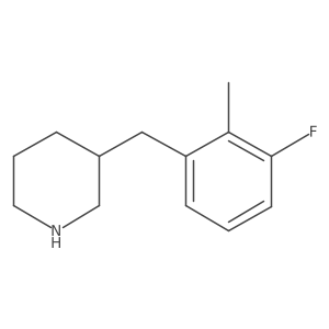 3-[(3-Fluoro-2-methylphenyl)methyl]piperidine结构式