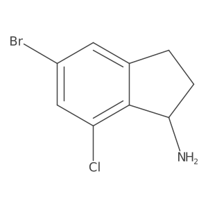 5-Bromo-7-chloro-2,3-dihydro-1H-inden-1-amine Structure