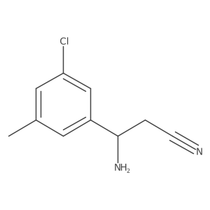 3-Amino-3-(3-chloro-5-methylphenyl)propanenitrile Structure