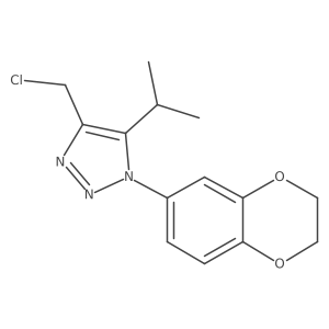 4-(chloromethyl)-1-(2,3-dihydro-1,4-benzodioxin-6-yl)-5-isopropyl-1H-1,2,3-triazole结构式