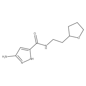 3-amino-N-[2-(oxolan-2-yl)ethyl]-1H-pyrazole-5-carboxamide结构式