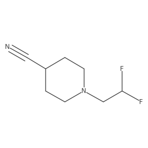1-(2,2-Difluoroethyl)piperidine-4-carbonitrile结构式