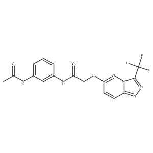 N-(3-acetamidophenyl)-2-((3-(trifluoromethyl)-[1,2,4]triazolo[4,3-b]pyridazin-6-yl)thio)acetamide Structure