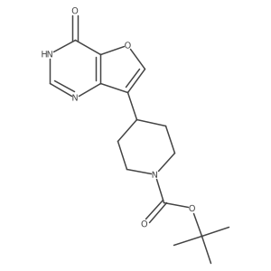 Tert-butyl 4-(4-hydroxyfuro[3,2-d]pyrimidin-7-yl)piperidine-1-carboxylate结构式