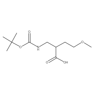 Butanoic acid, 2-[[[(1,1-dimethylethoxy)carbonyl]amino]methyl]-4-methoxy-结构式