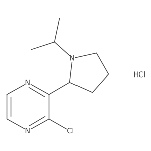 2-Chloro-3-(1-isopropylpyrrolidin-2-yl)pyrazine hydrochloride Structure
