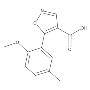 5-(2-Methoxy-5-methylphenyl)-1,2-oxazole-4-carboxylic acid结构式