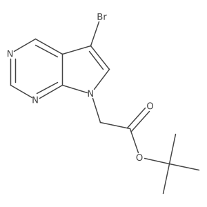 (5-Bromo-pyrrolo[2,3-d]pyrimidin-7-yl)-acetic acid tert-butyl ester Structure