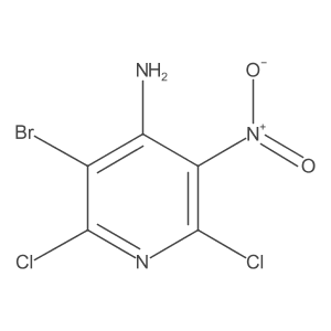 3-Bromo-2,6-dichloro-5-nitropyridin-4-amine结构式