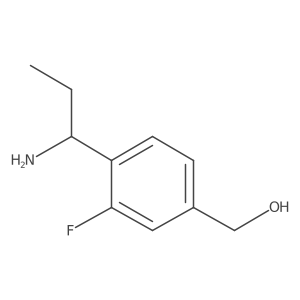 (S)-(4-(1-Aminopropyl)-3-fluorophenyl)methanol结构式