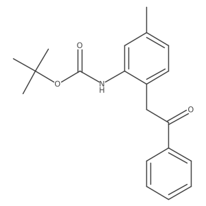 Tert-butyl (5-methyl-2-(2-oxo-2-phenylethyl)phenyl)carbamate结构式