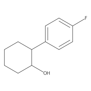 Cyclohexanol, 2-(4-fluorophenyl)-, (1R,2S)-rel- Structure