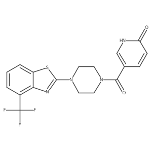 5-(4-(4-(trifluoromethyl)benzo[d]thiazol-2-yl)piperazine-1-carbonyl)pyridin-2(1H)-one Structure