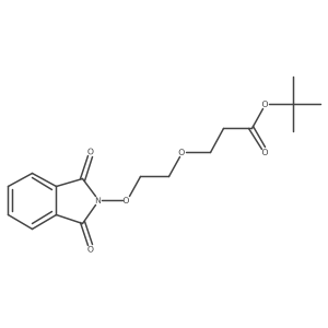 3-[2-[(1,3-Dihydro-1,3-dioxo-2h-isoindol-2-yl)oxy]ethoxy]propanoic acid 1,1-dimethylethyl ester结构式