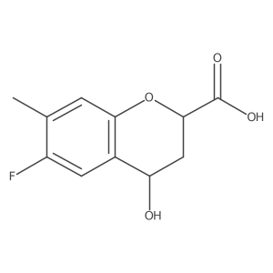 6-Fluoro-4-hydroxy-7-methylchroman-2-carboxylic acid结构式