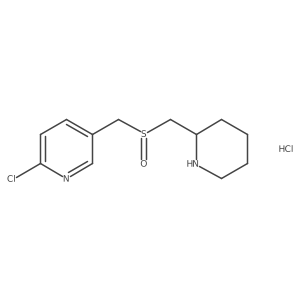 2-Chloro-5-(((piperidin-2-ylmethyl)sulfinyl)methyl)pyridine hydrochloride结构式