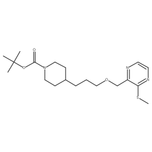 tert-Butyl 4-(3-((3-(methylthio)pyrazin-2-yl)methoxy)propyl)piperidine-1-carboxylate结构式